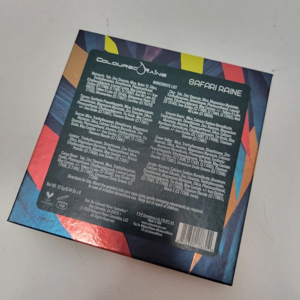 NEW Coloured Raine Safari Raine Eyeshadow Palette 9 Colors Mirror Greens‎ Blues